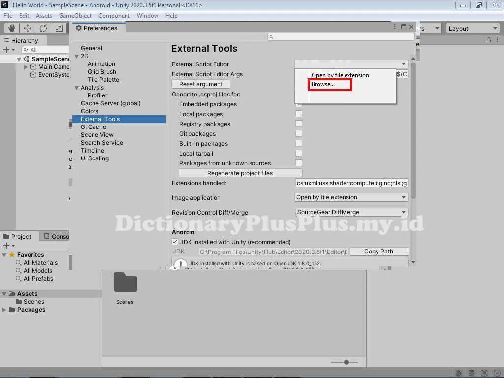 Cara Mengganti Kode Editor Yang Akan Digunakan Pada Unity 3D